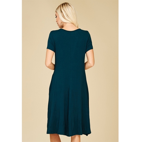 🎁✨Plus Size Asymmetrical Dress 3 Sizes NEW! Navy! - Picture 3 of 3